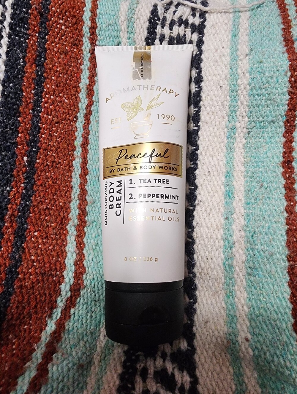 Bath & Body Works Aromatherapy Peaceful Tea Tree Peppermint Body Cream 8 Oz New
